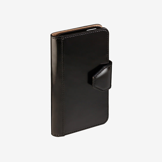 114-10 コードバン つや有り スマートフォンケース （ブラック）