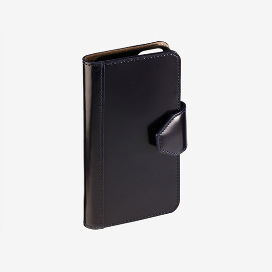 114-60 コードバン つや有り スマートフォンケース （ネイビー）