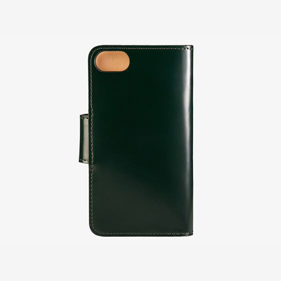 114-50 コードバン つや有り スマートフォンケース （グリーン）