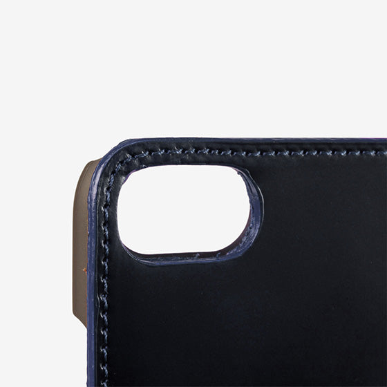 114-60 コードバン つや有り スマートフォンケース （ネイビー）
