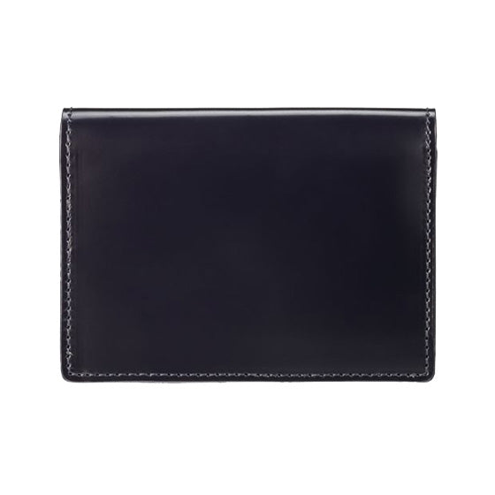 135-60 コードバン つや有り 名刺入れ （ネイビー）
