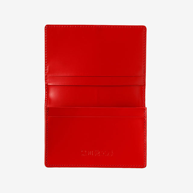 235-30 コードバン つや無し 名刺入れ （レッド）